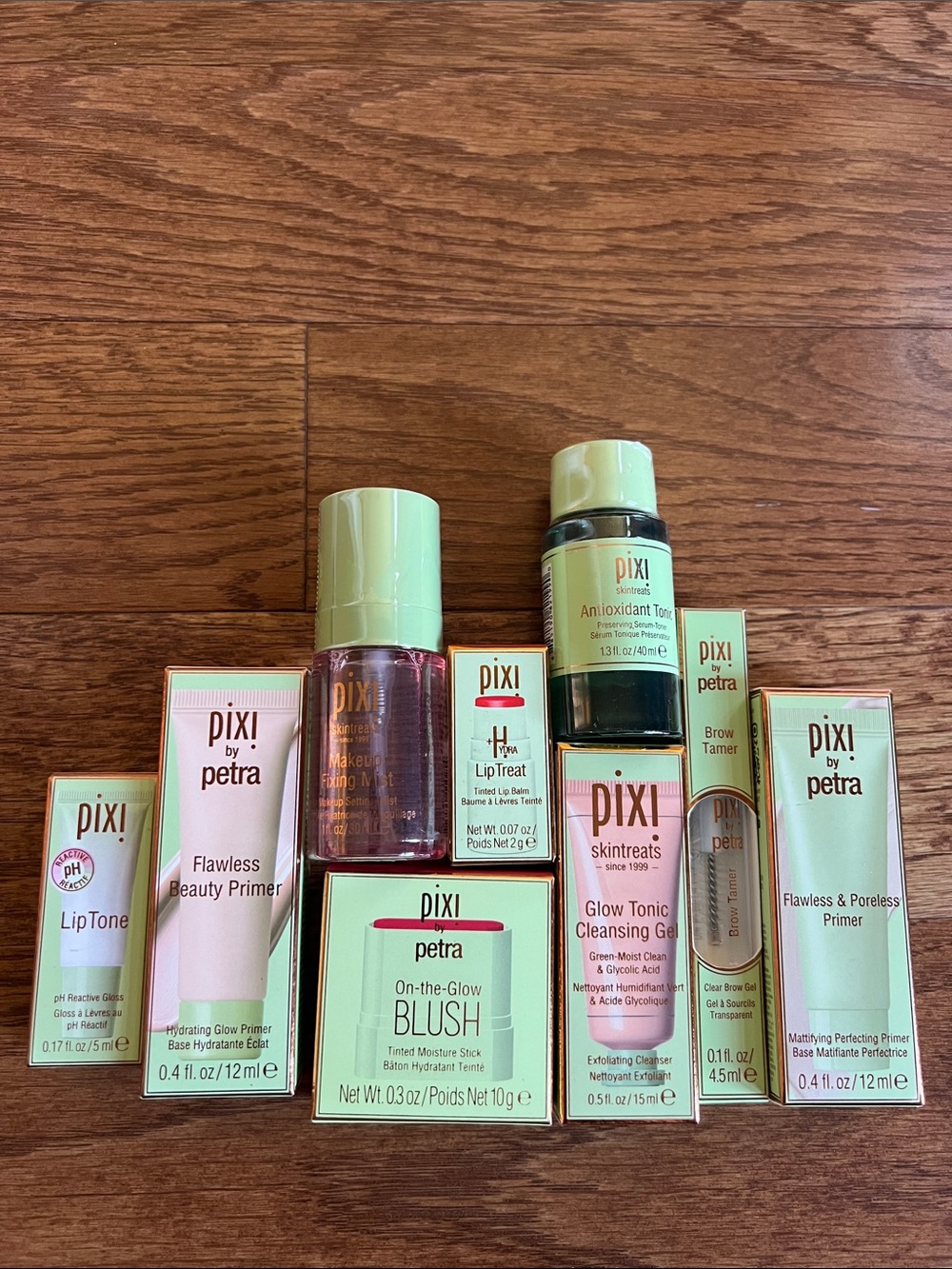 pixi by petra Green and Pink Skincare & Makeup Set